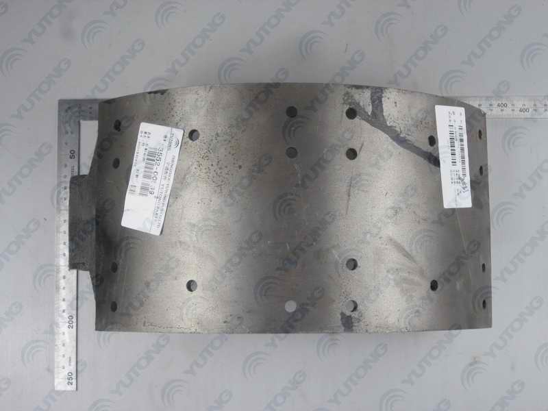 Rear brake shoe; stock is replaced with assembly 3507-00034