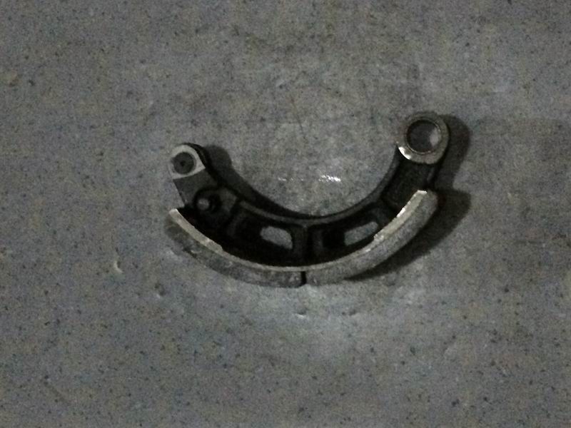 Rear brake shoe assembly; including 2 pieces