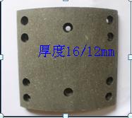 Rear brake pads for buses (180*187*10*16/12);NP