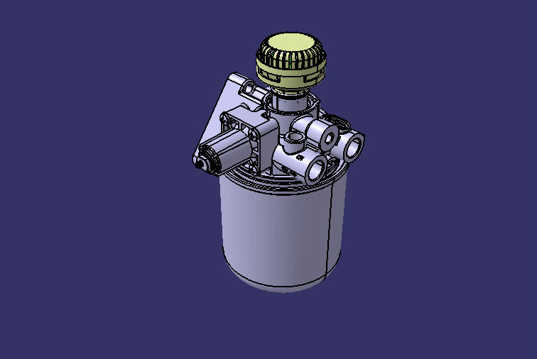 Air dryer, no 4 ports, silencer, 10.4bar