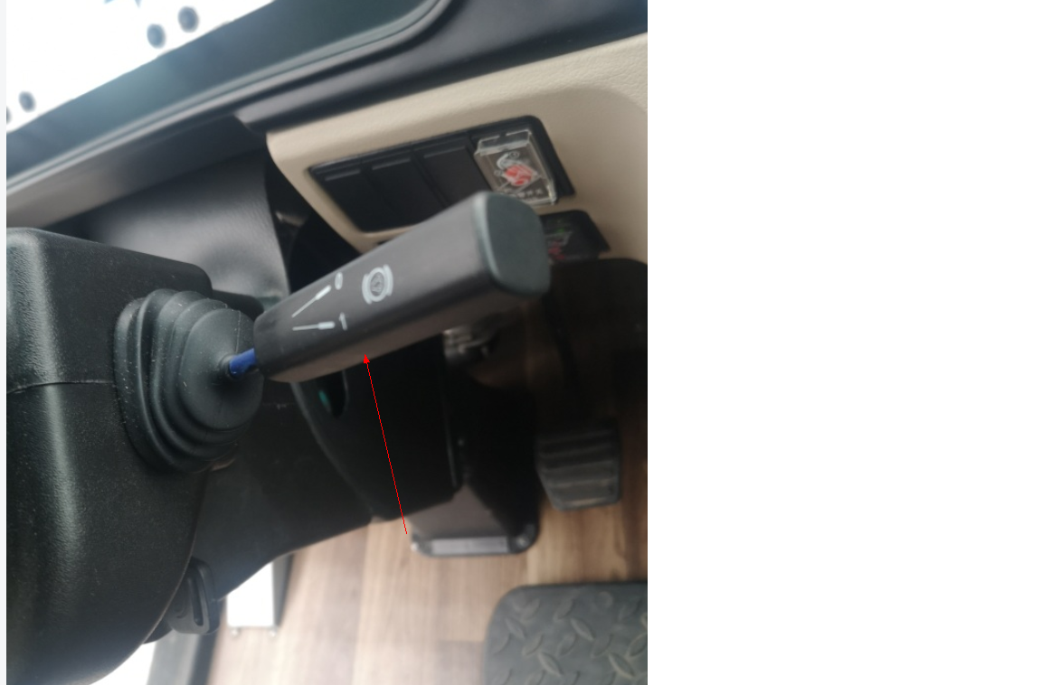 Exhaust brake handle switch 1st gear