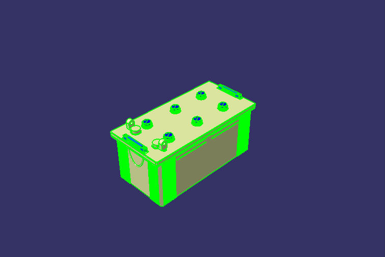 Battery, 6-QA-195AH, flat, ordinary