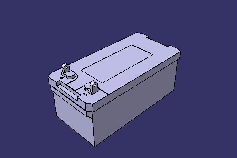 Battery, 6-QW-195MF, flat, maintenance-free