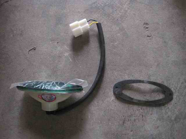 Front roof decorative light, WG-5, oval, LED, green, bolts