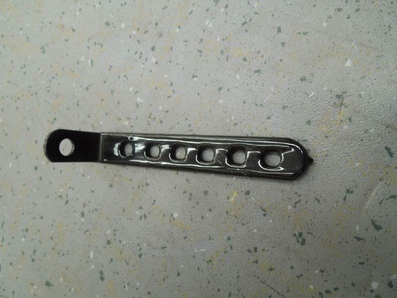 Line bracket, L-shaped, 165×50×25×4, glue-plated