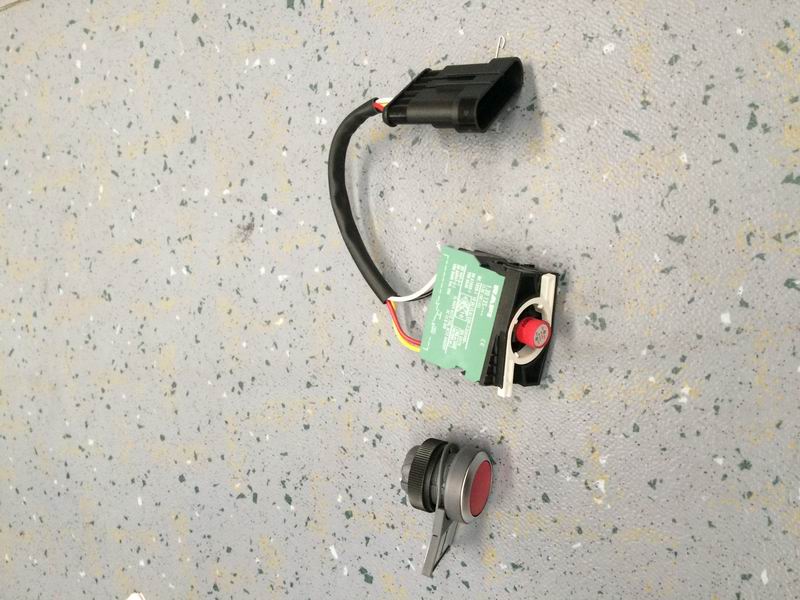 Кнопочный переключатель, круглый красный переключатель на передней двери пассажирской двери-2