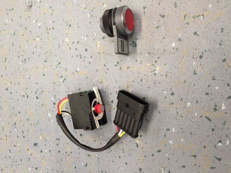 Button switch, center door round red passenger door switch-2