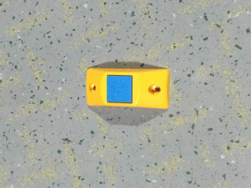 Get off bell button Yellow plane Blue convex surface