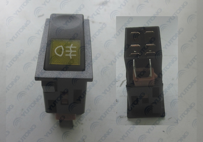 Rear fog lamp rocker switch, JK982-107A, yellow