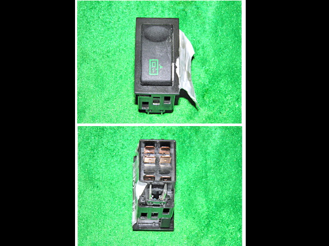 Passenger front door rocker switch, JK982-057A, green-1