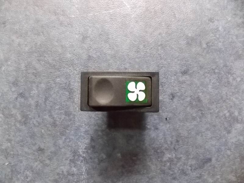 Driver's fan rocker switch, JK982-189A, green-1