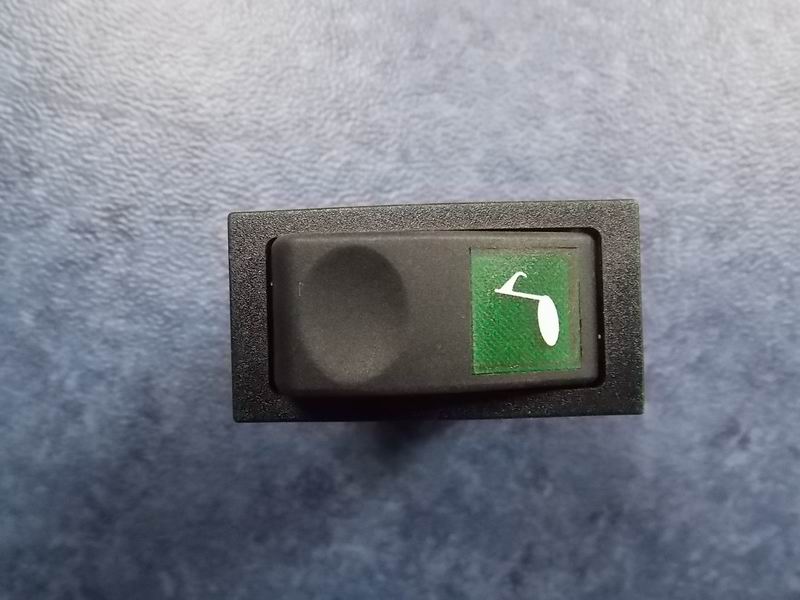 Speaker control rocker switch, JK982-189A, green-2