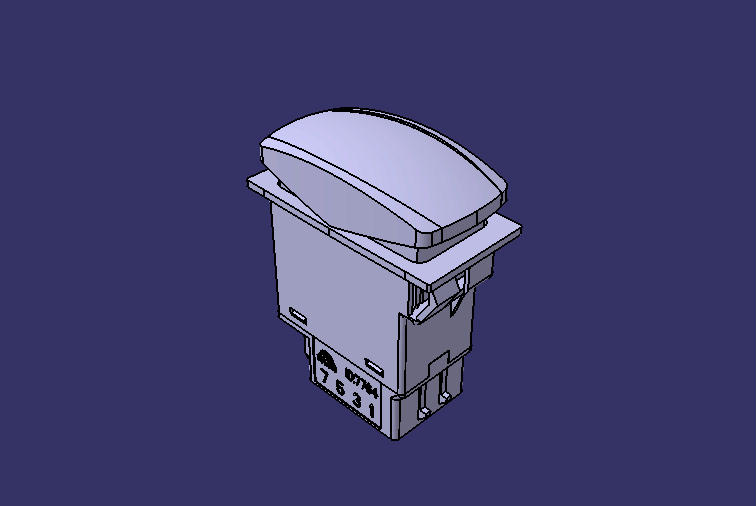 AEBS control rocker switch, JK969-131A, green