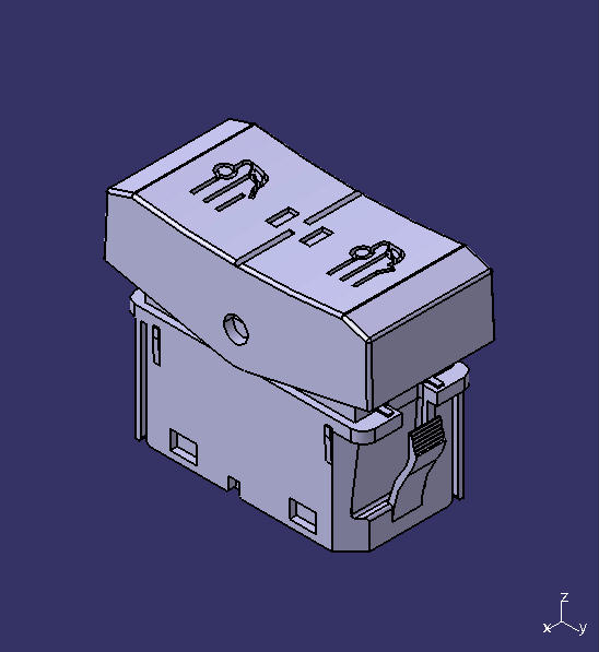 Right passenger door rocker switch, LSM-3.32A, red, red, 24V