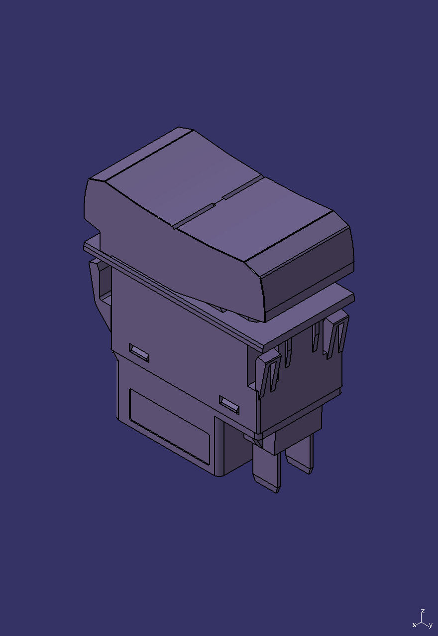 Fan rocker switch, JK963-157A, white, black