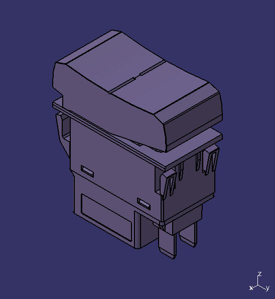 Голубой переключатель, JK963-022A, белый