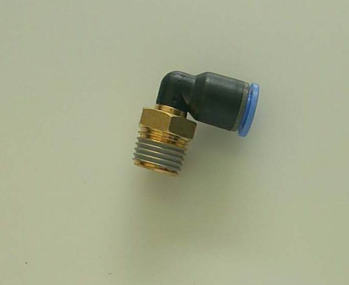 Pneumatic quick plug connector, right angle terminal, PL6-02