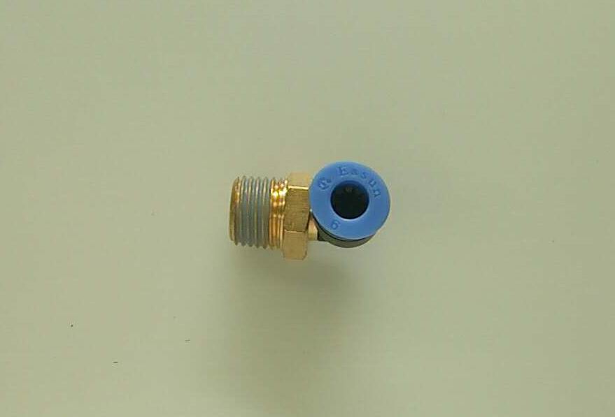 Pneumatic quick plug connector, right angle terminal, PL6-02-1