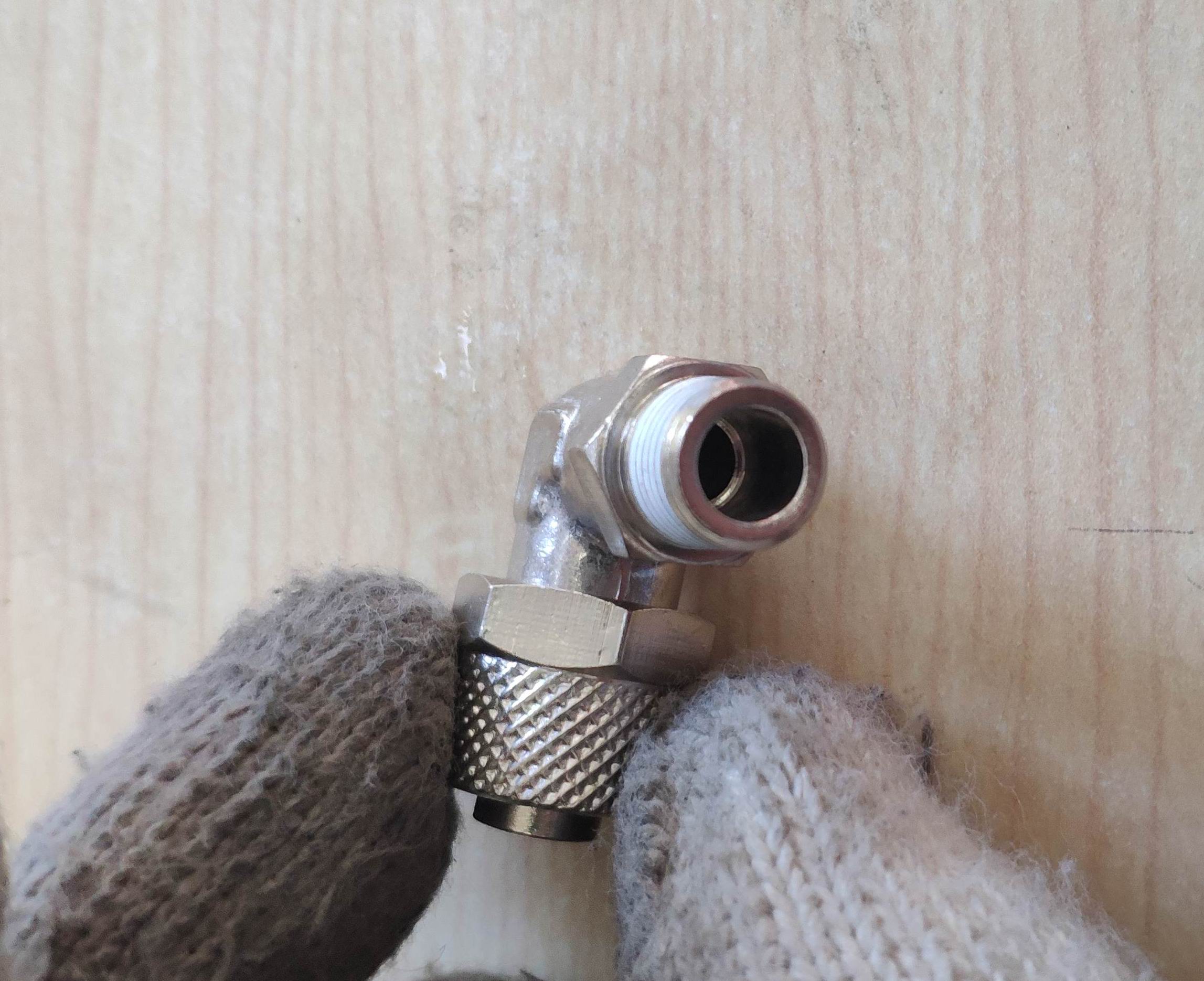 Pneumatic lock female connector, right angle terminal, JSM-J-Z8-01-1