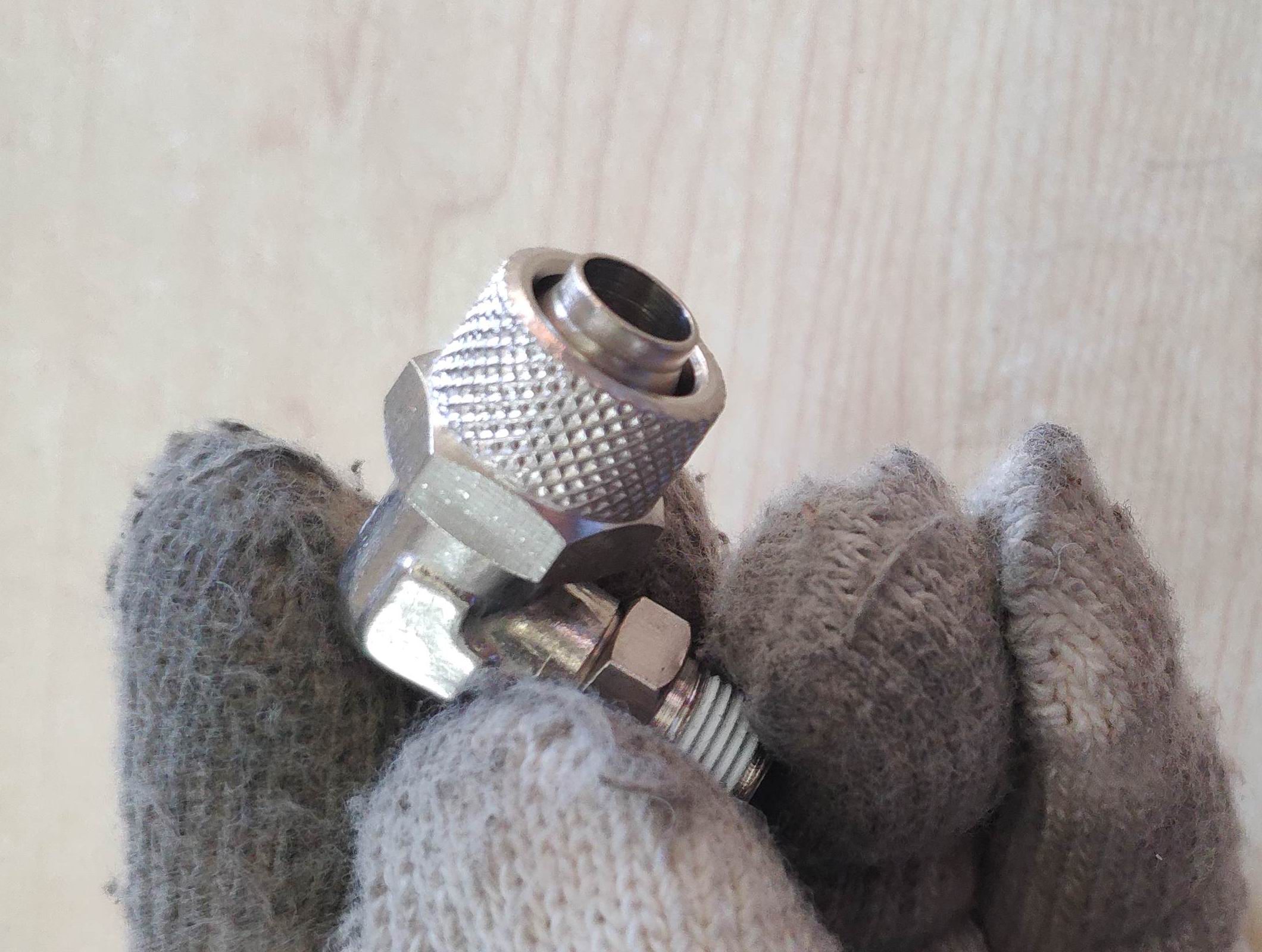 Pneumatic lock female connector, right angle terminal, JSM-J-Z8-01-2