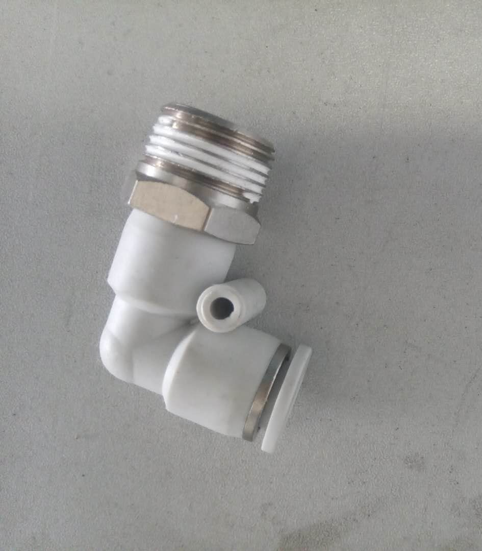 Pneumatic quick plug connector, right angle terminal, PL8-03