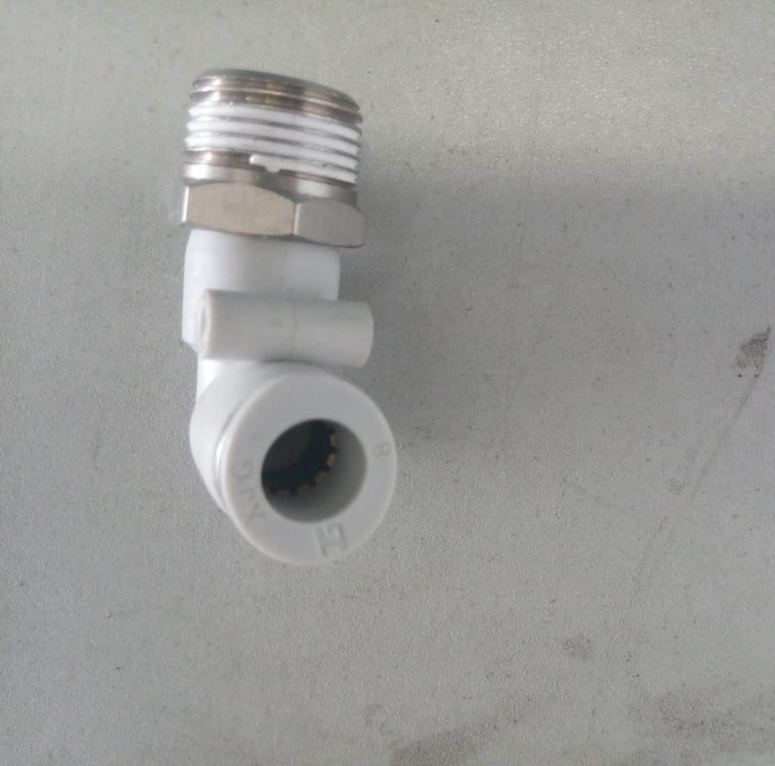 Pneumatic quick plug connector, right angle terminal, PL8-03-1