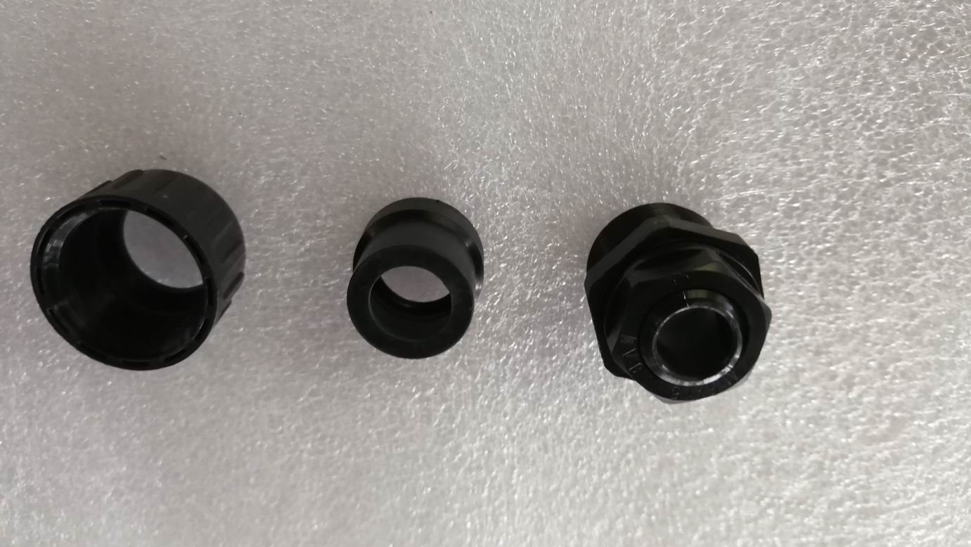 Short threaded waterproof nylon box joint N-MGW16-18B-ST-1