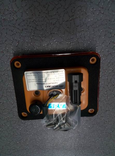 Side turn signal, ZX1402, LED square bolt, right 12V