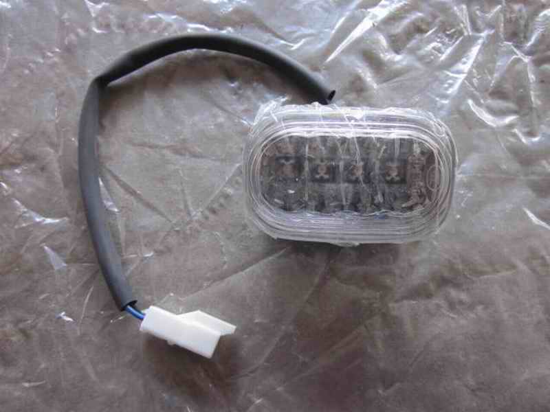 Front top decorative light, WG-9, square, LED, blue, clasp