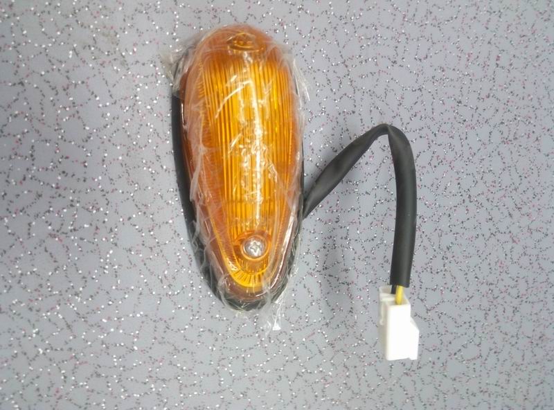 Front top decorative light, WG-3, water drop shape, light bulb, yellow, glued