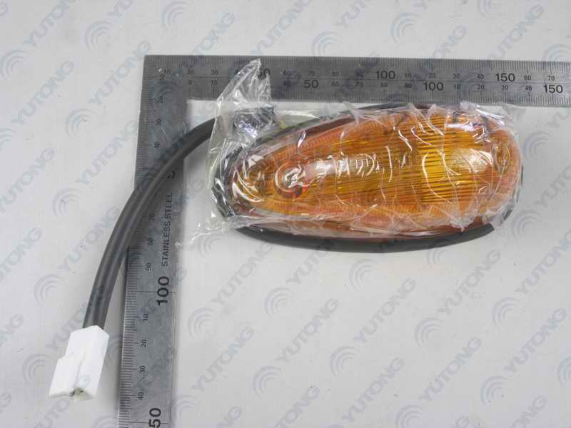 Фонарь декоративный передний верхний, WG-3, форма капли воды, лампочка, желтый, приклеенный