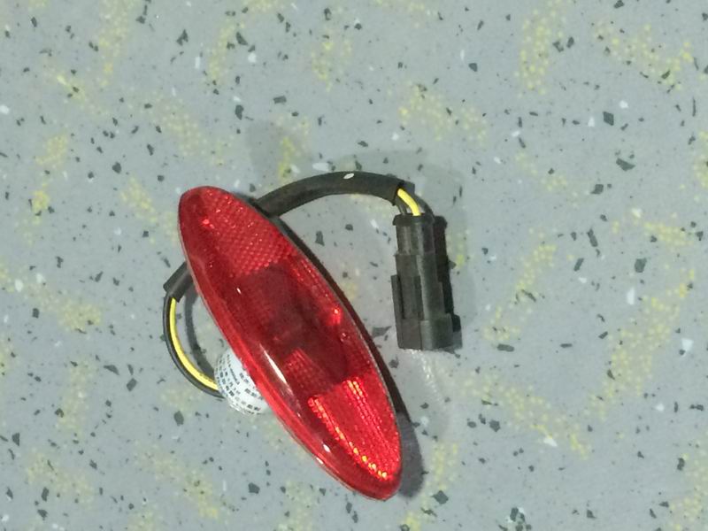 Side sign light, WG-3.130PB, bulb bolts, oval, red