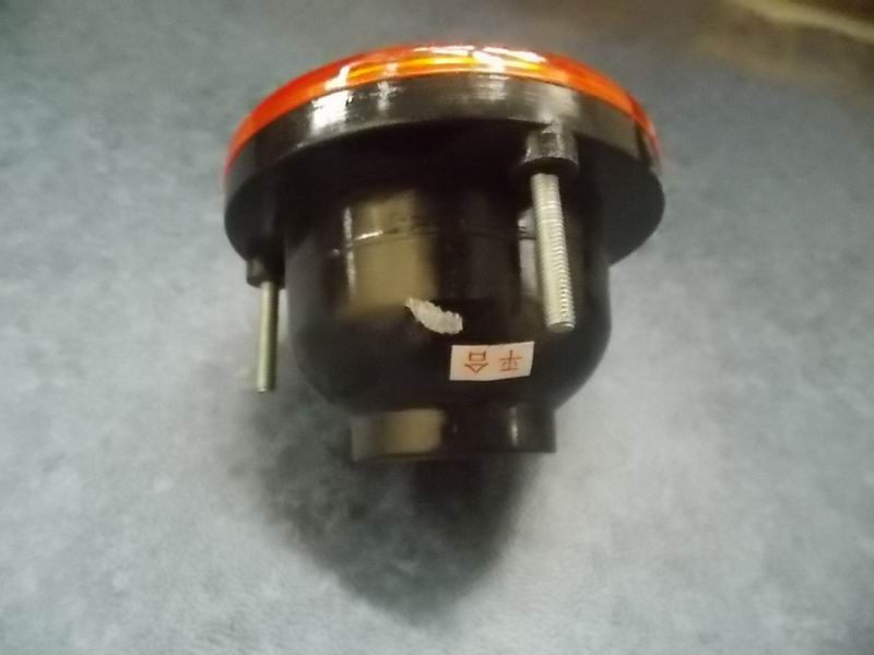 Front roof decorative light, Z-HX100*80, round, light bulb, yellow, bolts