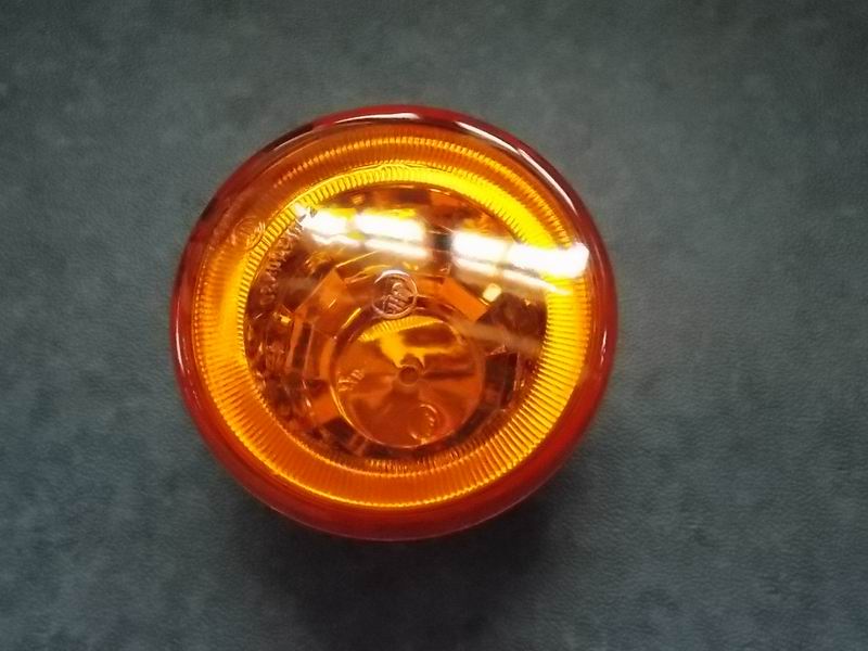 Front roof decorative light, Z-HX100*80, round, light bulb, yellow, bolts-1