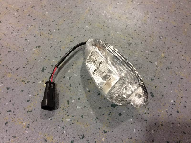 Front profile lamp, water drop shape, light bulb, bolt, 12V (right side)