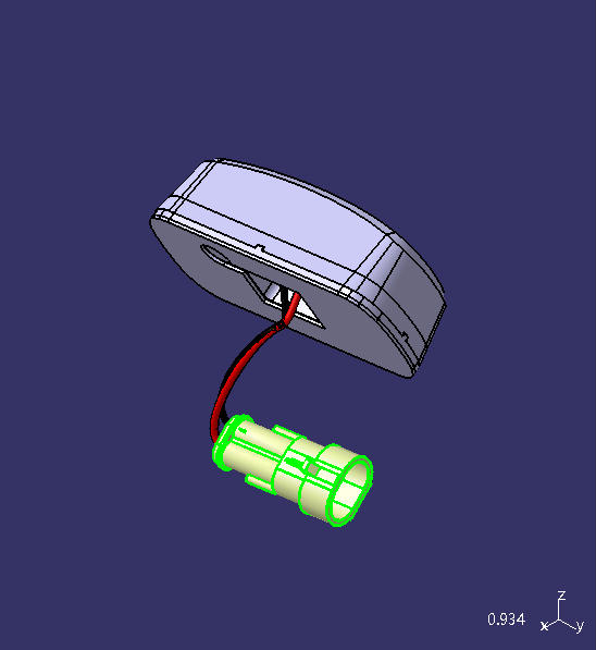 Front profile lamp, WZ1835, square, LED, adhesive