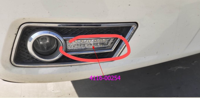 Front fog light LED light assembly