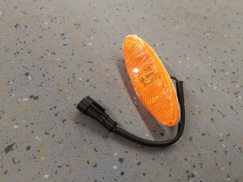 Side sign light, WZ525, LED bolt + PE, oval 24V