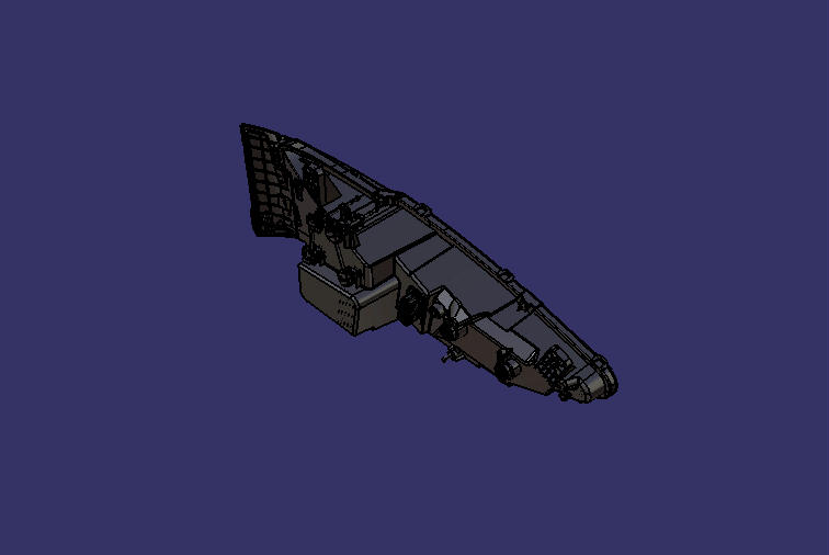 Combined headlight, HC597X378-01-F24, LED, left