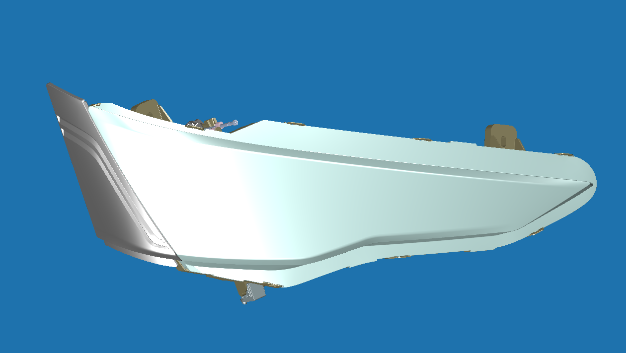 Combined headlight, HC597X378-01-F24, LED, right side