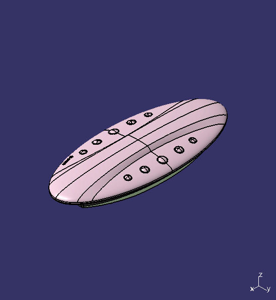 Inner ceiling light, LED, 24V, oval