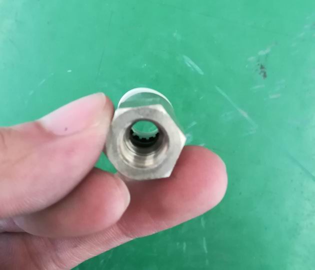Pneumatic quick plug connector, straight through meter connector, PCF8-01-3