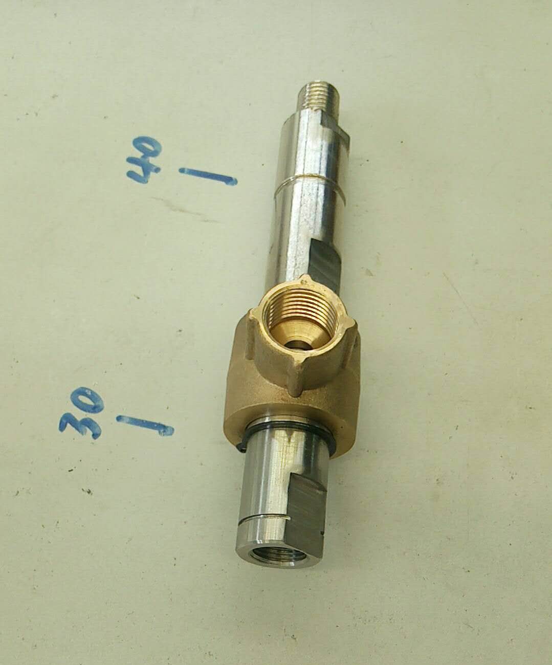 Central shaft assembly; with removable joint; stainless steel; for 82210 pipe coil plate-1