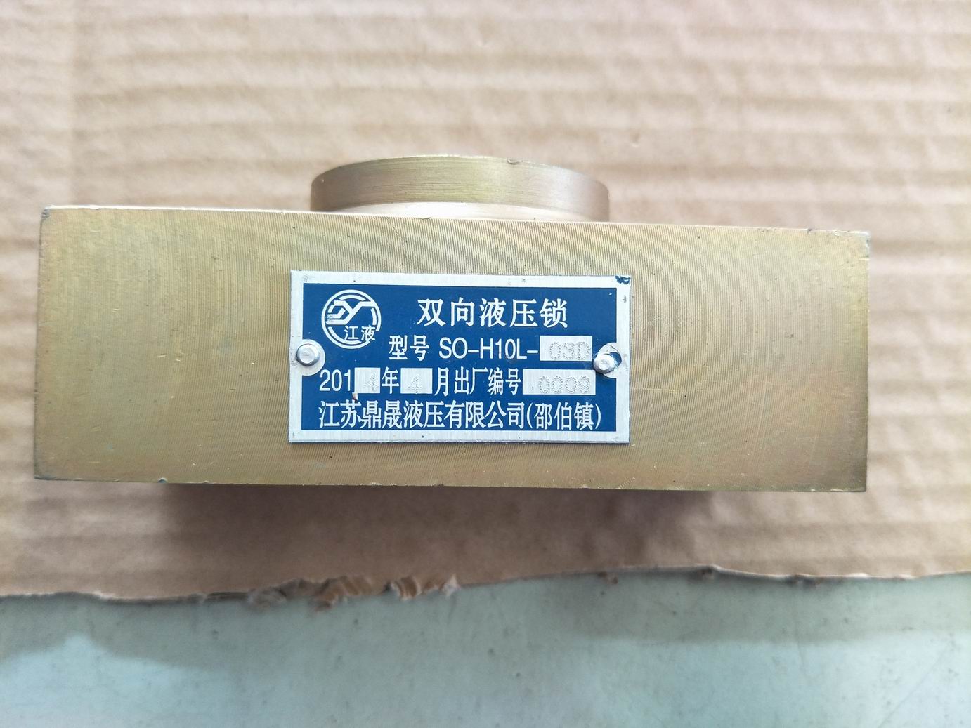 Bidirectional hydraulic lock SO-H10L-03D-1