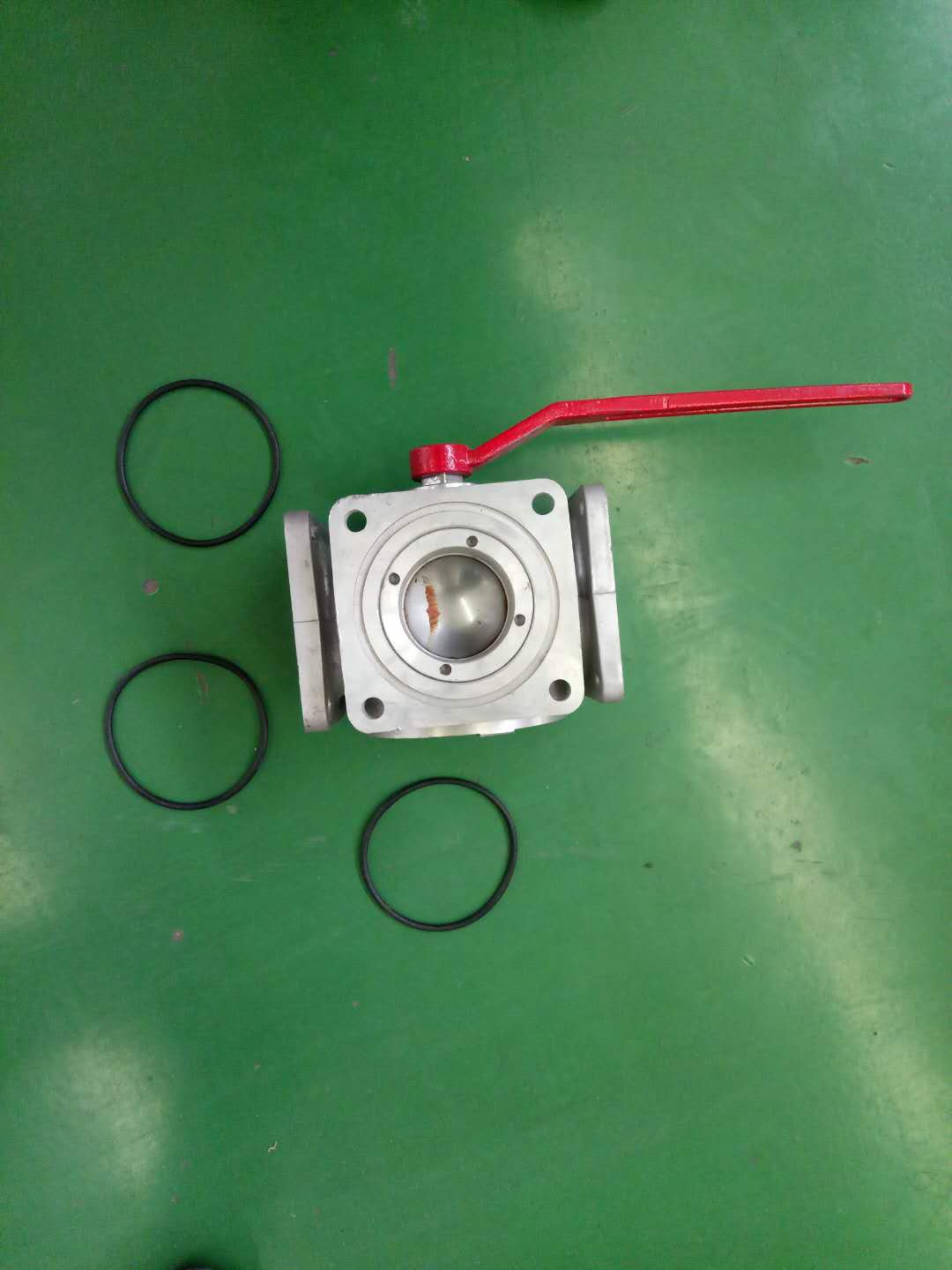 Four-position three-way ball valve Q41F-10L DN65-1