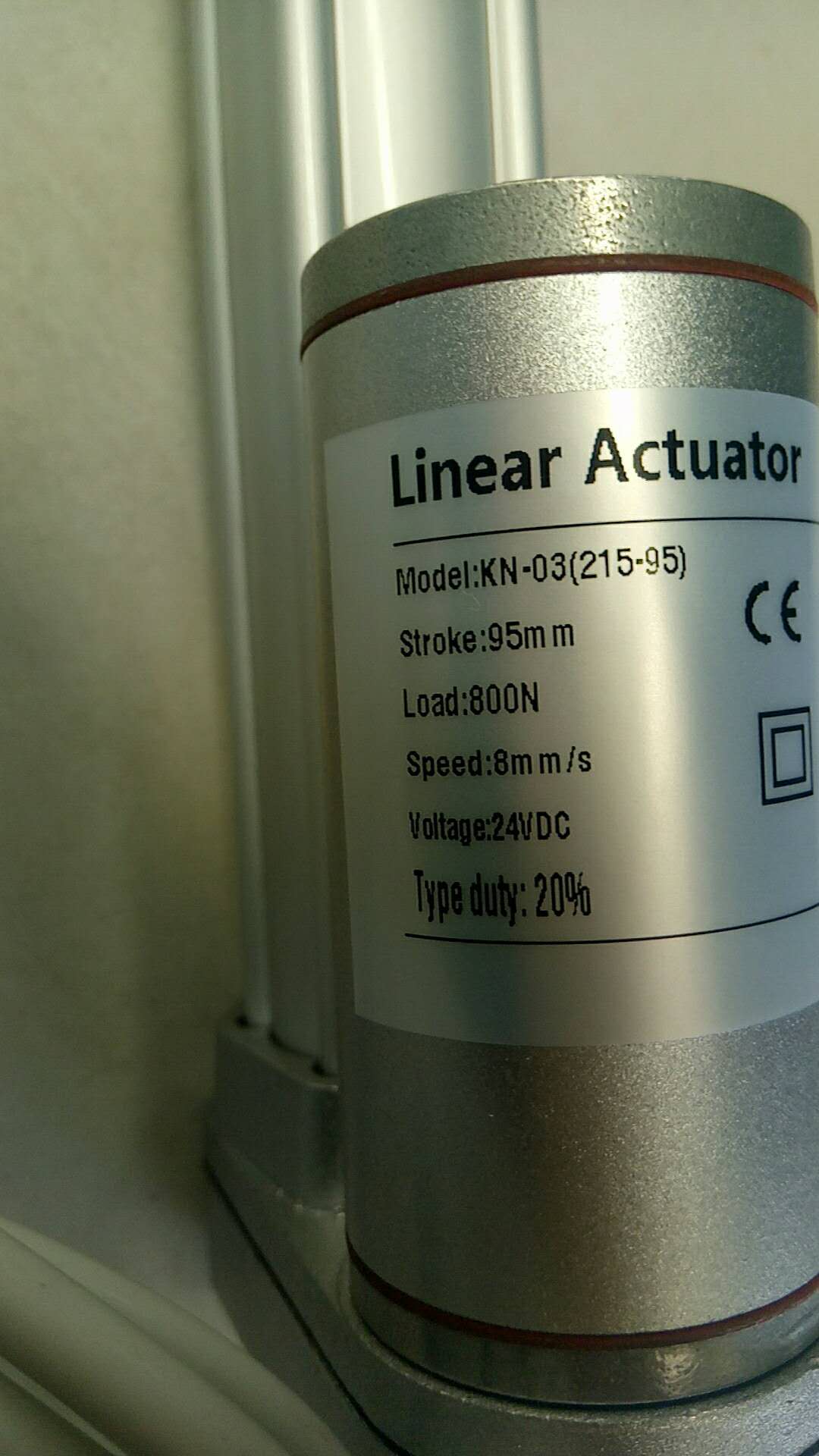 YNT-03 electric push rod with threaded joint (215/95) (24V