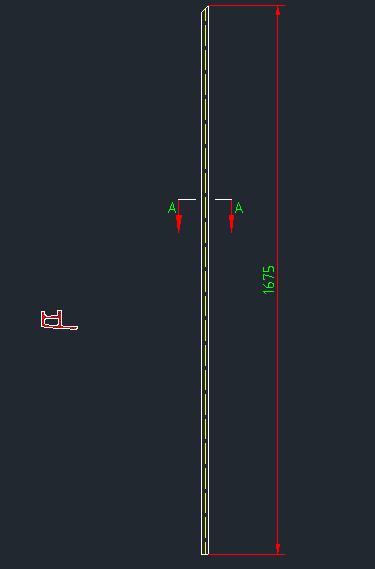 The front section of the left side (45 corners/aluminum)