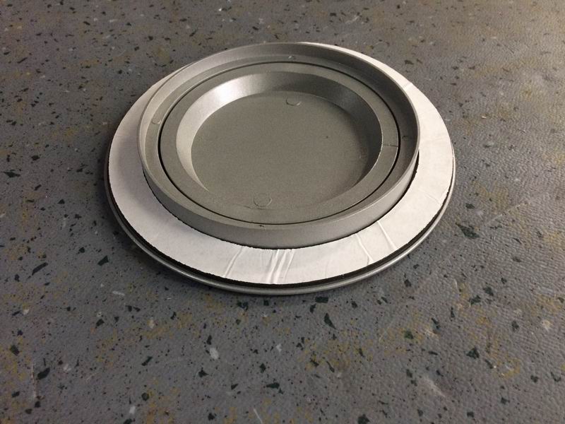 Floor access cover, cast aluminum, round /φ140 / flat / silver-1