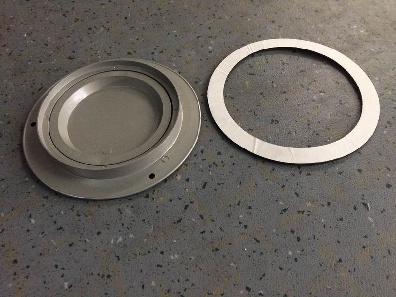 Floor access cover, cast aluminum, round /φ140 / flat / silver-2