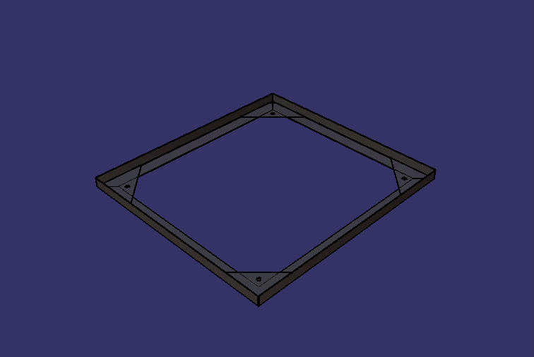 Плоская прямоугольная рама для обслуживания, 650 * 600 * 30